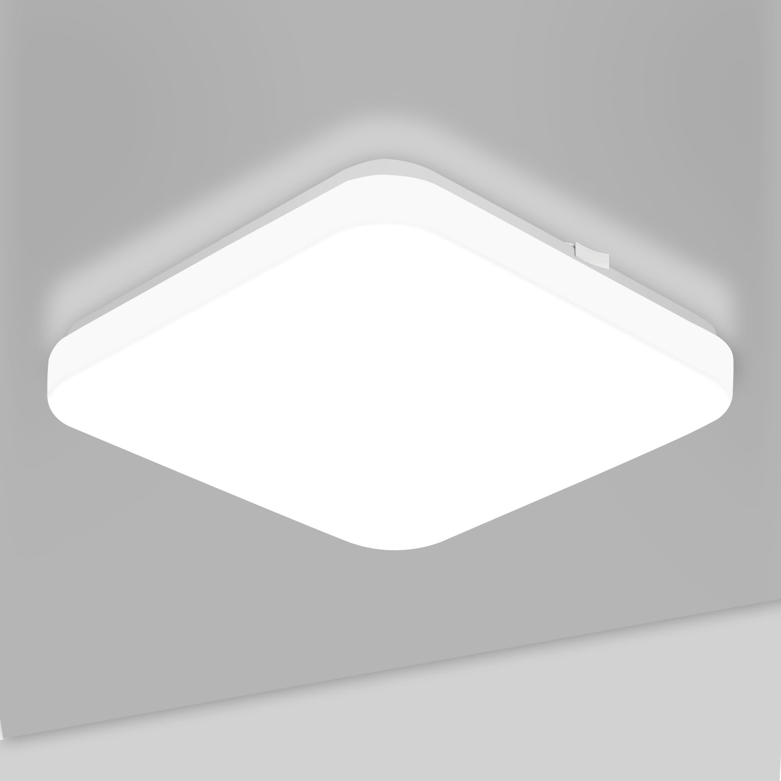 Lepro Ceiling Lights 24W, 2400lm Super Bright Square LED Ceiling Light, Daylight White 5000K, IP44 Waterproof Bathroom Light, for Office, Living Room, Bedroom, Kitchen, Hallway, Porch [Energy Class F]