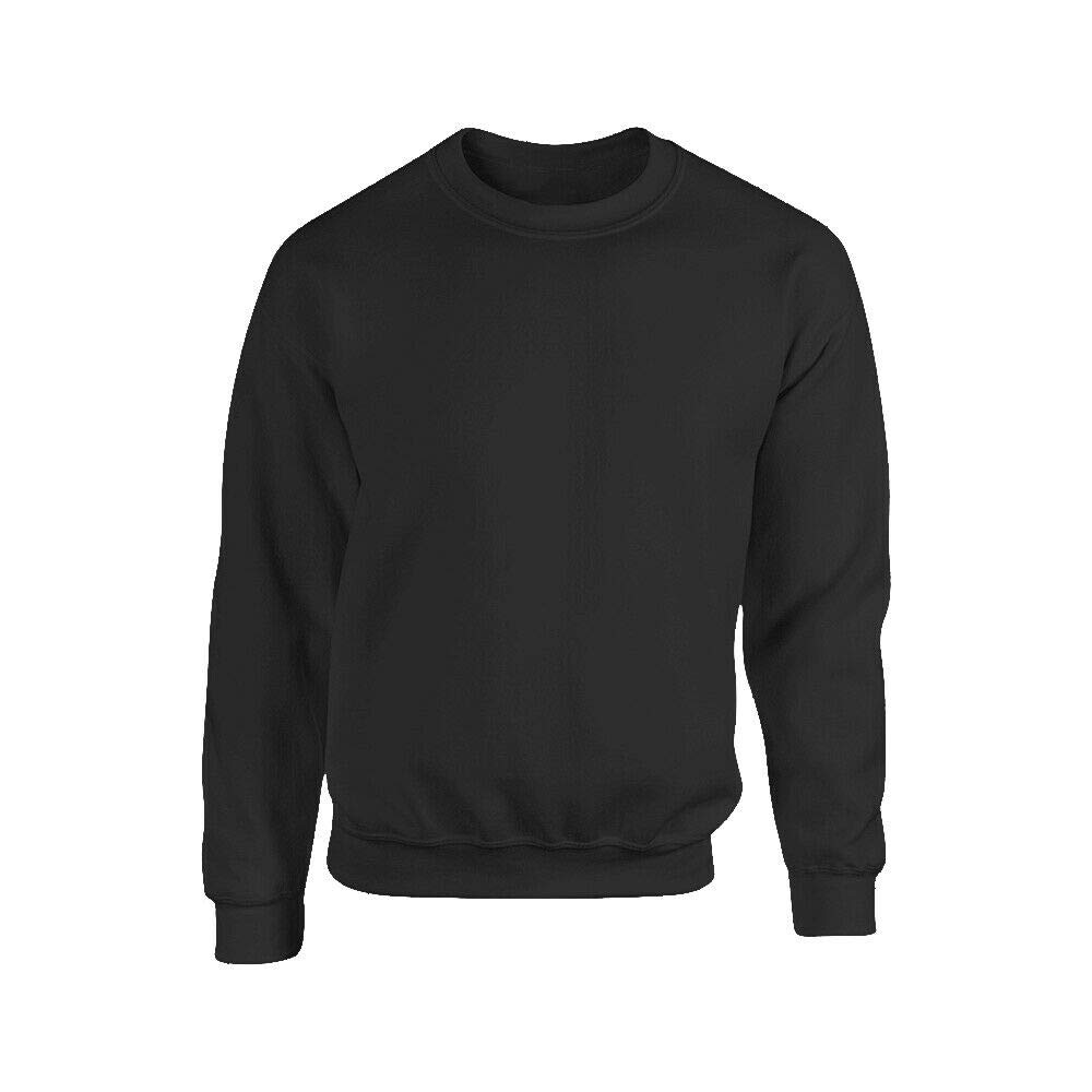 Men's Plain Sweatshirt Jersey Jumper Plus Size Sweater Pullover Work Casual Top