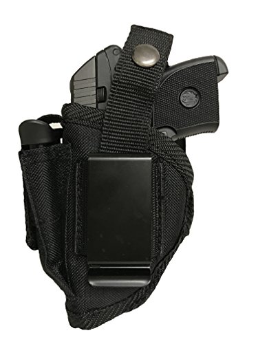 Nylon Gun Holster fits Ruger LCP II 380 Gun Slinger Holster Black Nylon Ambidextrous Use Left or Right Hand Built in Magazine Holder Adjustable Retention Strap