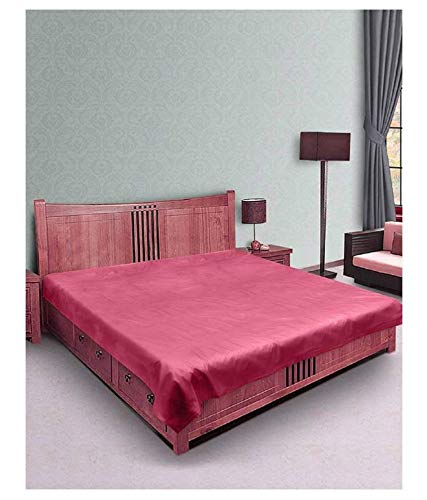 Fabfurn™ PVC (Polyvinyl Chloride) Waterproof Bed Sheet/Plastic Sheet/Mattress Protector for Baby and Adult - Double Bed Size 6.5 x 6 feet (Red)