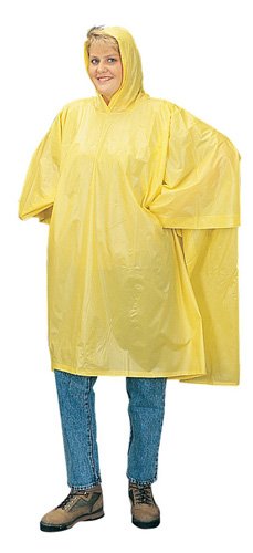 Liberty DuraWear PVC Poncho with Attached Hood, 80" Width x 52" Height x 0.10mm Thickness, Olive Drab Green (Pack of 12)