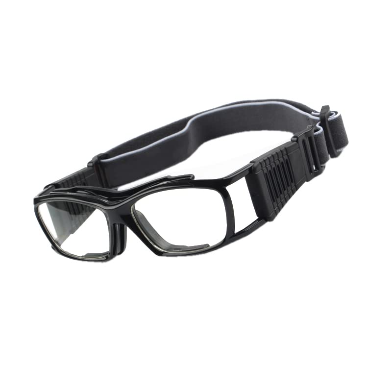 EnzoDateVintage Slimfit Basketball Glasses Protective Safety Sports Glasses (Black)