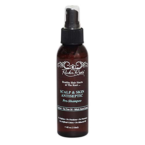 Rucker Roots Scalp & Skin Antiseptic Pre Shampoo| Witch Hazel Extract| Tea Tree Oil| Dandruff Control