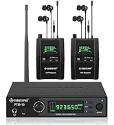 Phenyx Pro Wireless in Ear Monitor System, True Stereo UHF IEM, in Ear Monitors for Musicians, Me...