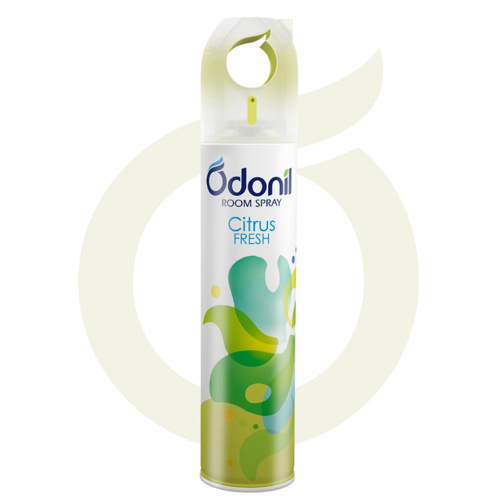 Odonil Room Air Freshner Spray, Citrus Fresh - 220 ml | Nature Inspired Fragrance for Home & Office | Long Lasting Fragrance