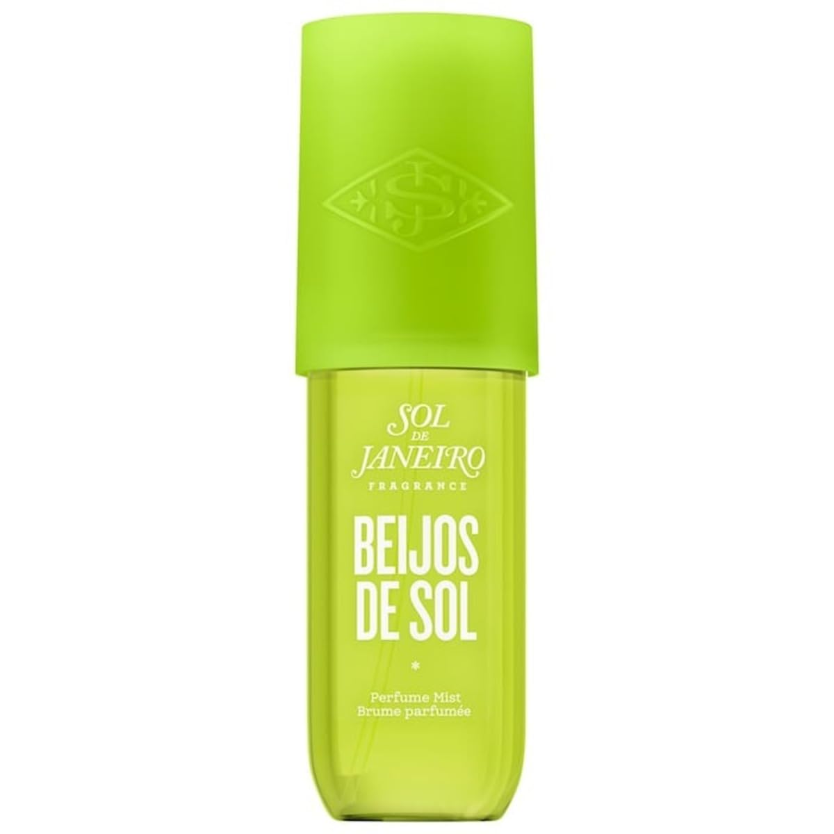 Sol de JaneiroBeijos Perfume Mist: Tropical Peach Skin & Coconut Fragrance Inspired by Copacabana Beach - Long-Lasting and Refreshing Scent - Portable Size 90ml