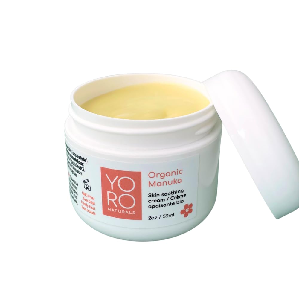 YoRo NaturalsOrganic Manuka Skin Soothing Creamy Balm, Relief from Eczema, Psoriasis, Diaper Rash, Sunburns, Cuts & Scrapes (2 Ounce)