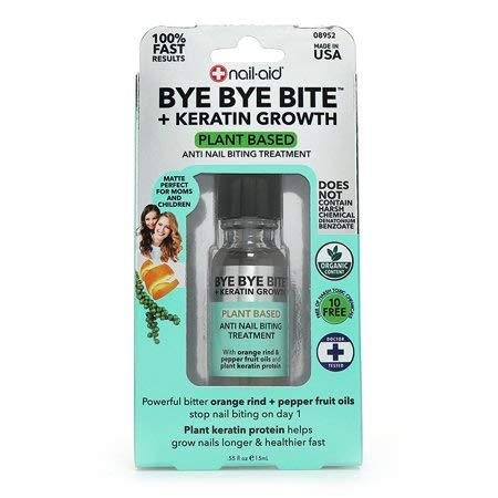 Nail-Aid Bye Bye Bite + Keratin Growth Plant Based Anti Nail Biting Treatment