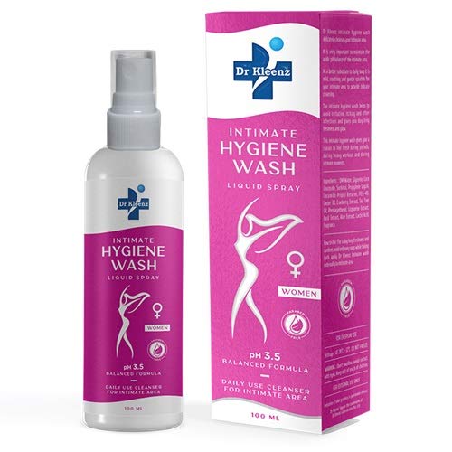 Dr Kleenz Intimate Hygiene Wash for Women - Liquid Spray- pH Balanced - Daily Use Cleanser for Intimate Area - 100ml