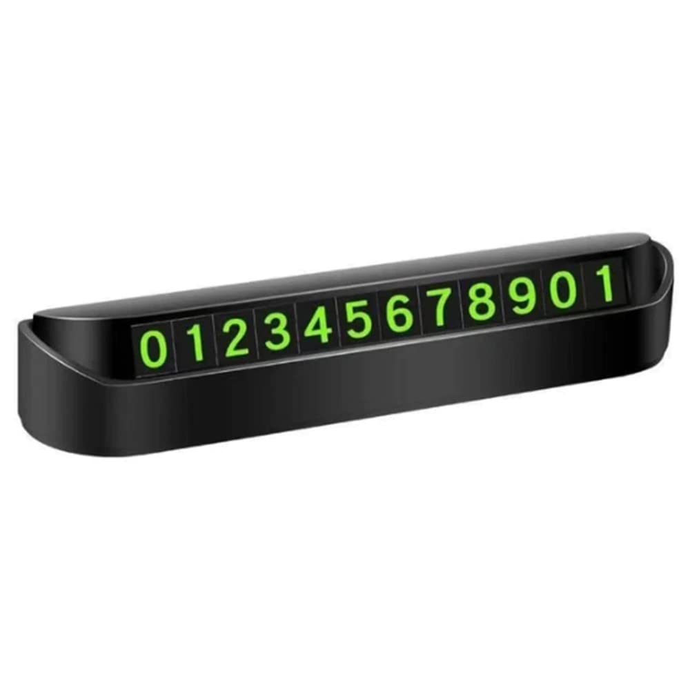 SOLDOUT Car Phone Number Temporary Parking Card Plate Telephone Number Automobile Accessories (13x2.5cm, Black, Pack of 1)