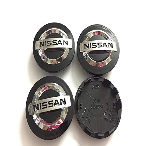 tieoqioan 4pcs 54MM Car Wheel Center Hub Caps Badge Emblem Decal Wheel Cover for Nissan Qashqai Tiida Almera Altima Teana X-Trail