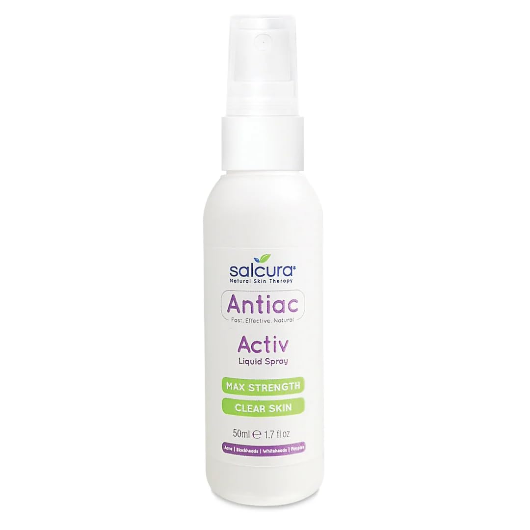 Salcura Natural Skin Therapy, Antiac Activ Liquid Spray, Suitable For Anyone Prone To Suffering From Oily, Congested & Acne-Prone Skin, Refresh, Cleanse & Nourish The Skin 100ml