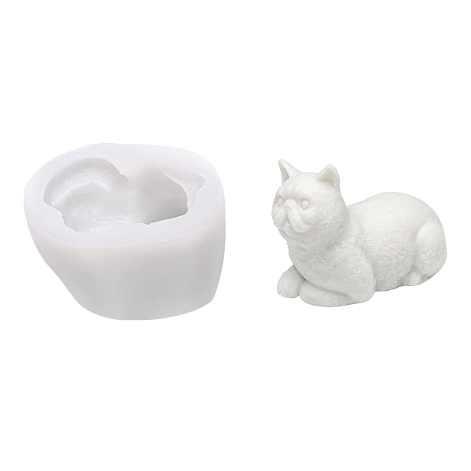 Fogun Cat Epoxy Resin Candle Mold, Lucky for Cat Shapes Silicone Molds Fondant Moulds Mousse Mould Chocolate Molds DIY Candle Moulds Kitchen Baking Accesso