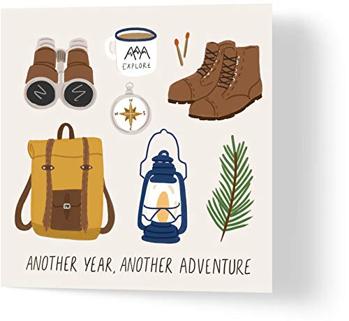 Wuzci "Another Year, Another Adventure Birthday Card, 150 mm Length x 150 mm Width