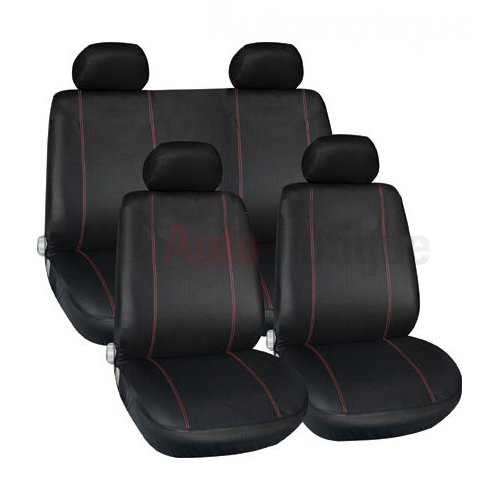 AUTOMOTIQUE JIMNY (98+) PREMIUM FULL CAR SEAT COVER SET RED PIPING