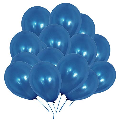 Trimming Shop Latex Balloons for Birthday, Anniversary, Children’s Party Supply, Wedding, Baby Shower, Christmas, Special Event Decorations Royal Blue -100pcs