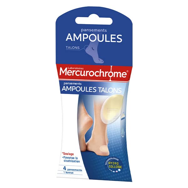 Mercurochrome Heel Blister Plasters 4 Plasters