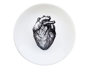 Small Shallow Ceramic Plates 3, 4 or 5 inch Size Anatomy Theme Graduation Gift Ring Dish