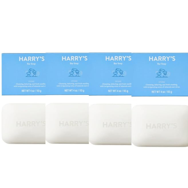 Harry's Bar Soap, Stone Scent, 4 oz, 4 Pack