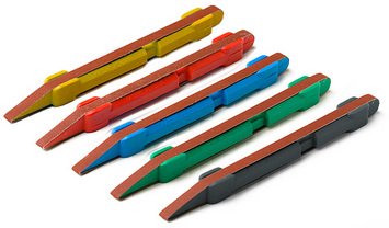 5 Piece Sanding Detail Stick Set with 2 Extra Replacement Belts per Stick, 5 Grits 120, 240, 320, 400 & 600 Grit Made in The USA for Sanding Wood, Metal & Plastics, Long Life Sanding Belts