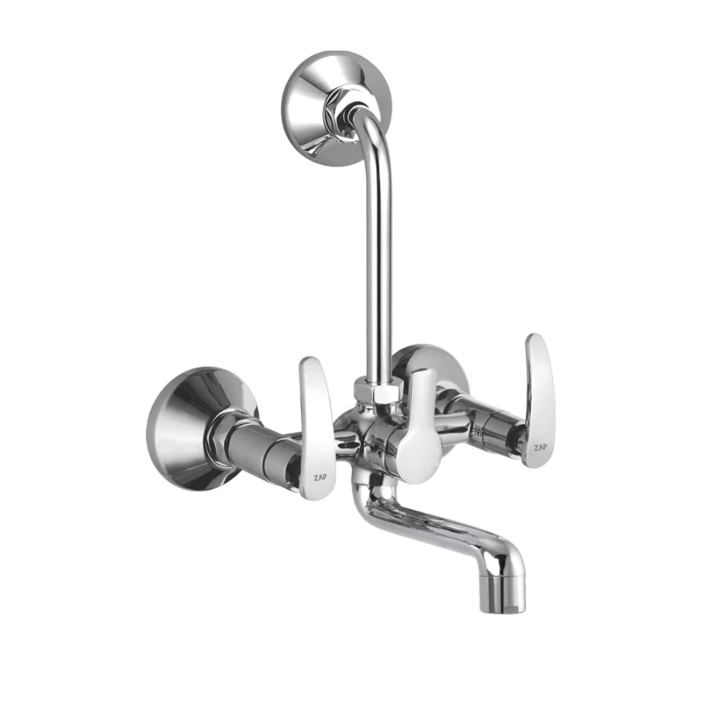 ZAP Brass Arrow Wall Mixer with Telephone Shower Arrangement (15x17 Inch)