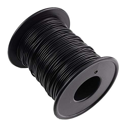 Coloured 0.5mm² 16/0.2mm Stranded Copper Cable Wire Reel Automotive General Purpose 50M (Black)