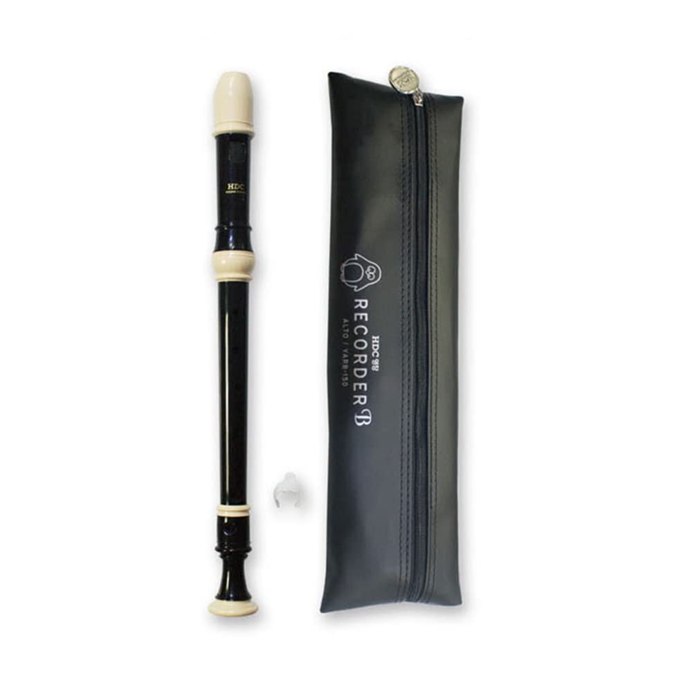 Youngchang Student Alto Recorder with Cleaning Rod, Case Bag Musical Instrument - (Black Alto German YARG-150)