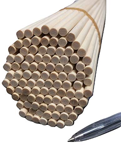 Trustleaf 60cm x 5mm Birch Hardwood Wooden Dowels/Craft Sticks (20 Pack)