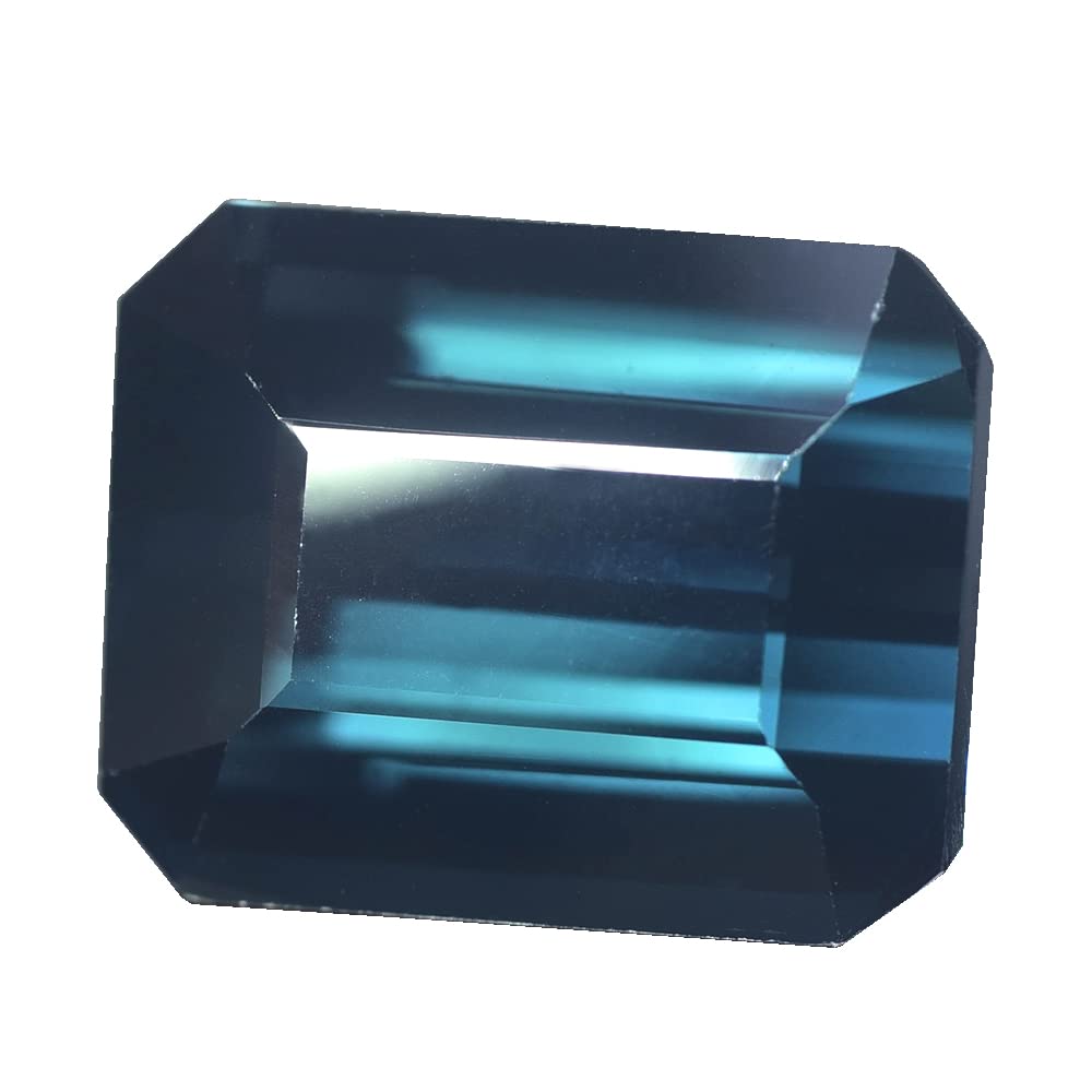 Ploy-thai 6.07CT Stunning VVS Octagon Dark Blue Indicolite Tourmaline Natural