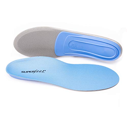 SuperfeetAll-Purpose Support Medium Arch Insoles (Blue) - Trim-To-Fit Orthotic Shoe Inserts - Professional Grade