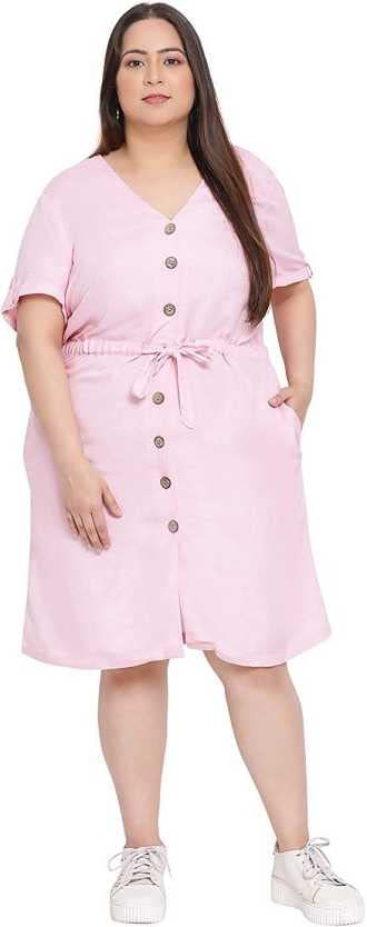 COTRELPlus Size Women Pure Cotton Dress for Casual, Office