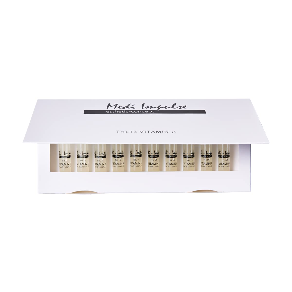 Medi-Impulse® THL13 Vitamin A Ampoules 10 x 2 ml with Hyaluronic Minimise Wrinkles Wrinkle Cream Wrinkle Reduction