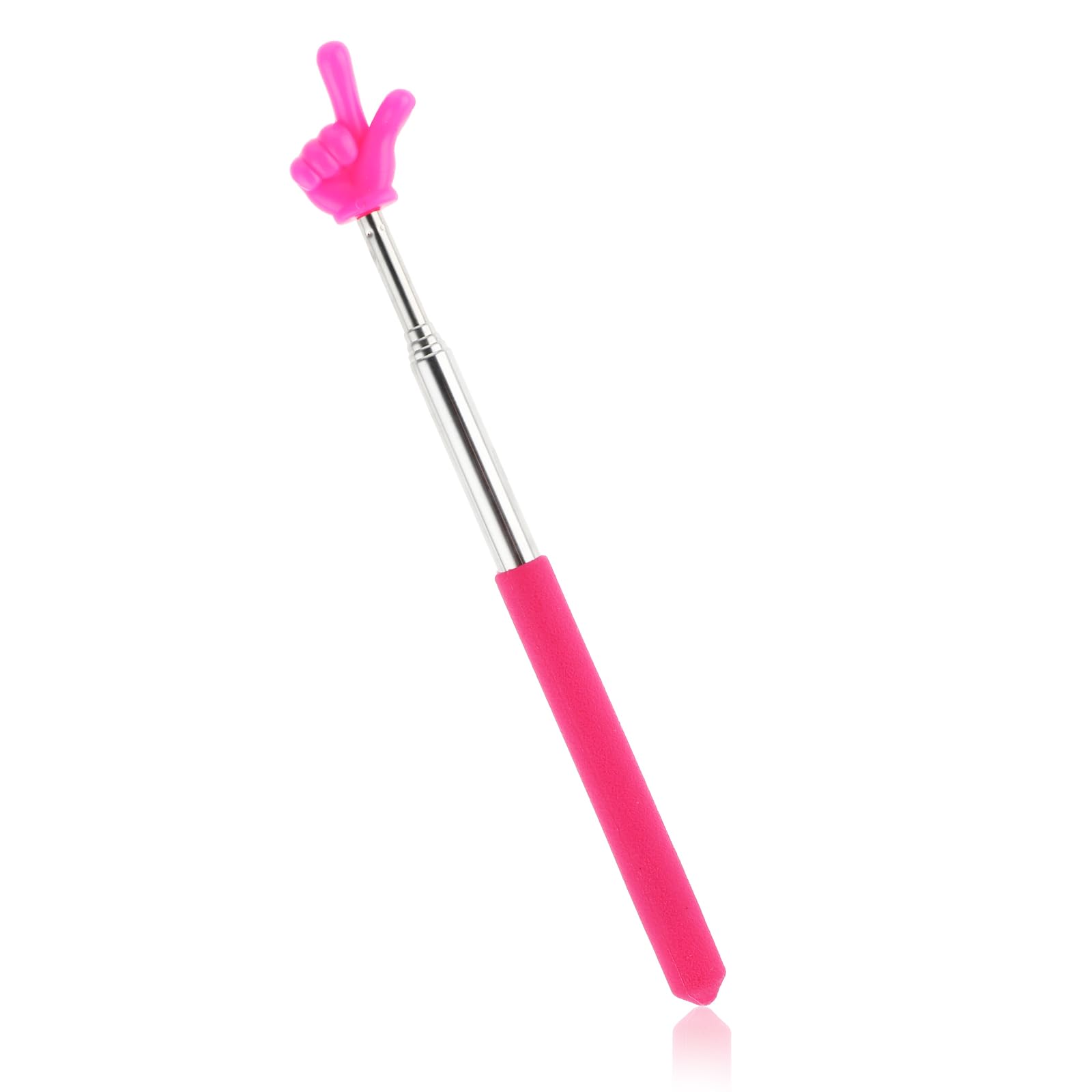 Telescopic Teacher Pointer Extendable Pointer Stick for Classroom Retractable Hand Pointer Finger Pointer Stick Mini Classroom Pointer for Elementary School Kindergarten Teacher(Pink)