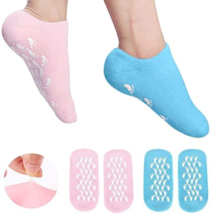 SOLDTRUE Moisturizing Gel Socks, Ultra-Soft Moisturizing Socks with Spa Quality Gel for Moisturizing, Gel Socks Helps Repair Dry Cracked Skins (multi color )