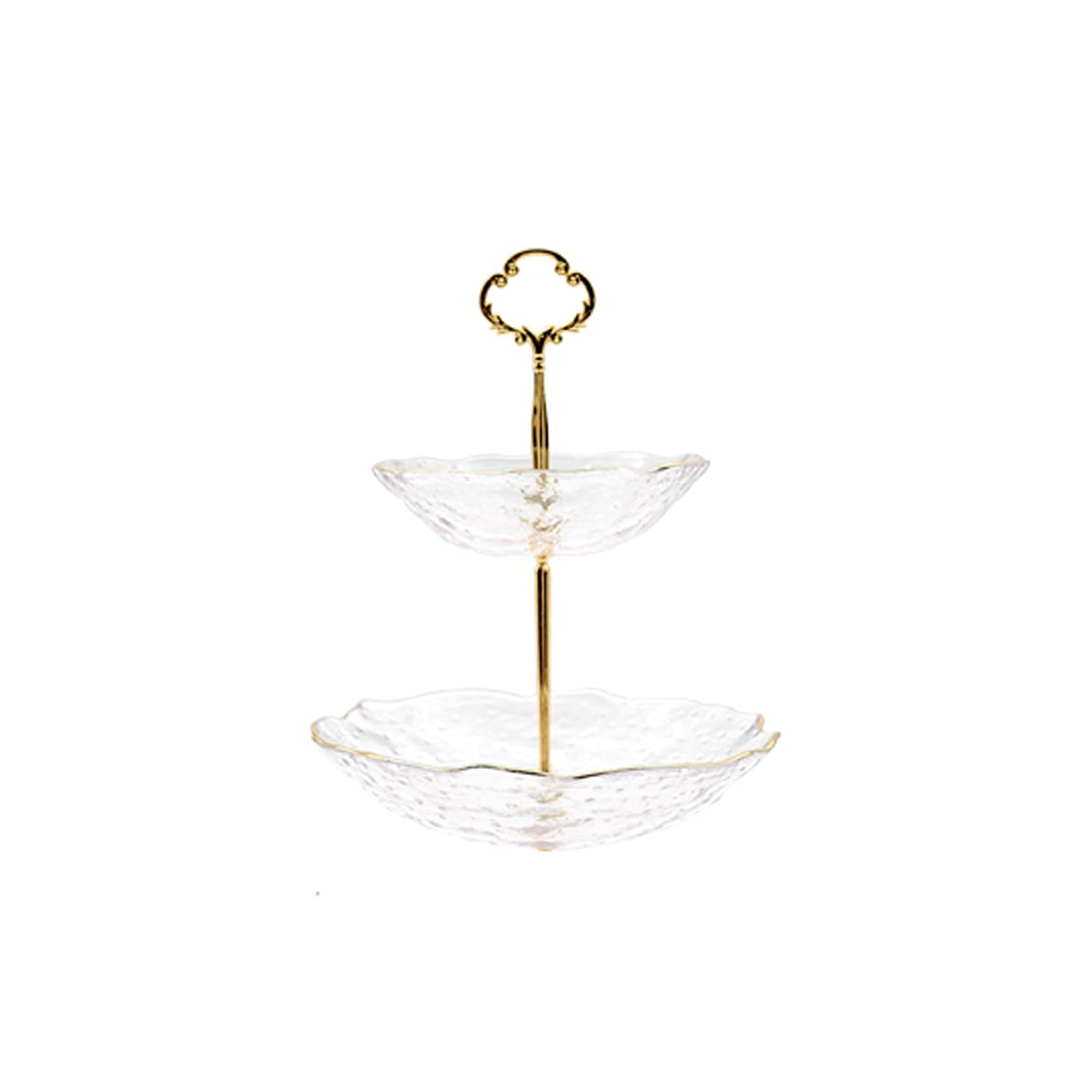 Cake Stand Double-layer Cake Stand Light Luxury Cake Display Stand Multi-purpose Fruit Plate Dessert Table for Home Use, Wedding, Party Cake Plate (Color : A, Size : Small)