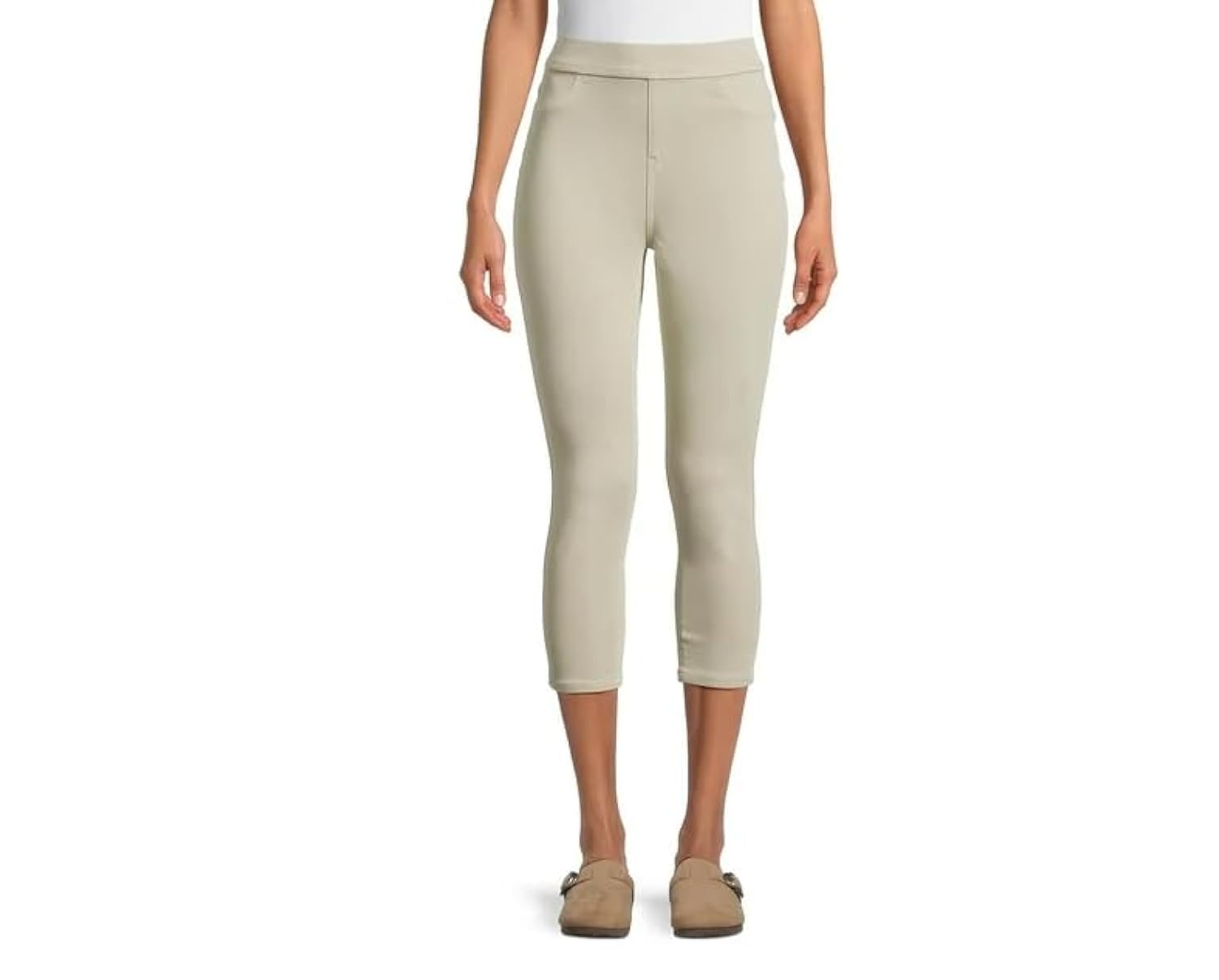 Time and TruWomen's Pull on Capri Jeggings