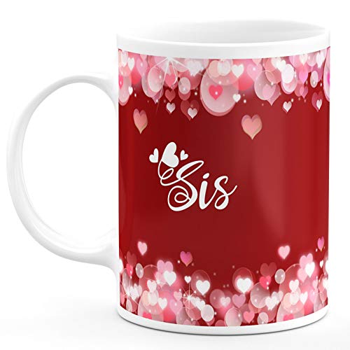 TrendoPrint Sis Coffee Mug Printed White Tea & Cup Made of Ceramic- 11 Oz (350ml) Ideal and Sweet Gift and Return Gift Choice for Sister Didi and Sis Behan and Di_FM-87