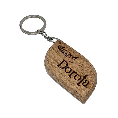 Dorota Dorothy Personalised Engraved Wooden Keyring Keychain Polish Name