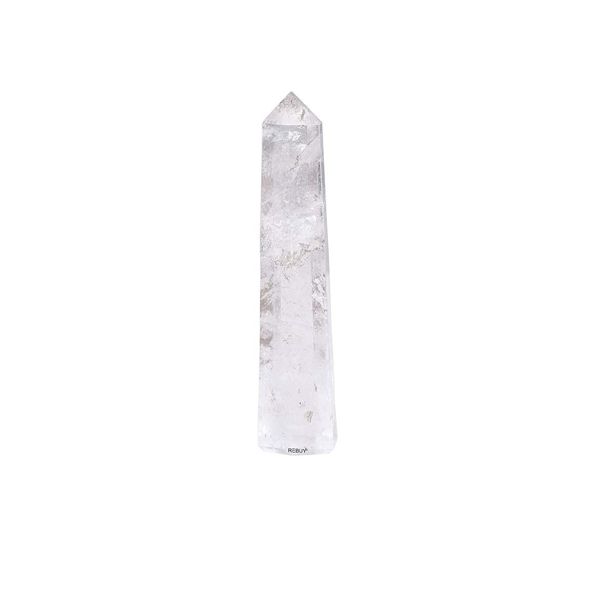 REBUY Clear Quartz Crystal Wand Reiki Chakra Healing Crystal Meditation Wand