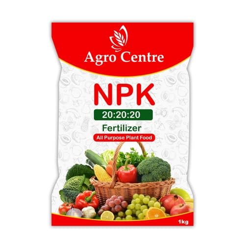 Agro centre Foliar NPK (20-20-20+TE) Water Soluble Fertilizer Vegetable & Fruits Stimulant & Plant Growth Booster/Boost flowers & fruits/Water Soluble/ (1 Kg)