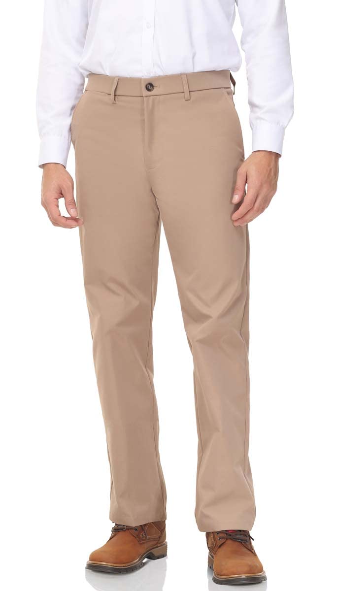 SoojunMen's Classic Fit Wrinkle Resistant Comfort Waist Flex Pant