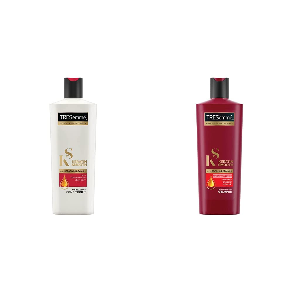 TRESemme Keratin Smooth Conditioner 190 ml, & Tresemme Keratin Smooth Shampoo, 185 ml