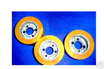 ACCURA/COMATIC Medium Sized Power Feeder/Stock Feeder Wheels Set of 3 50 X 100 MM