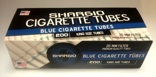 Shargio Blue King Size 200ct High Quality Filter Tubes Pack of 5