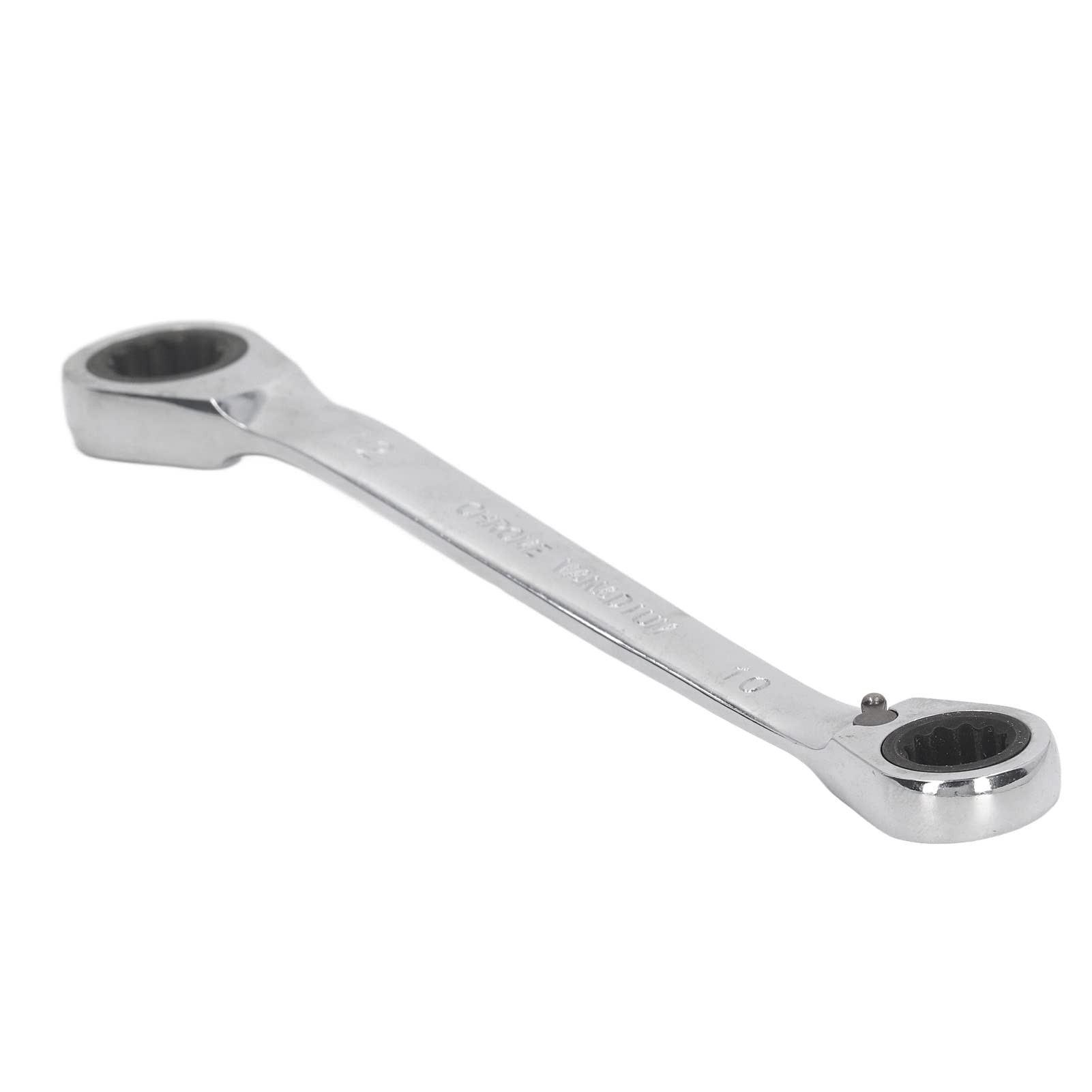 HUHULL8mm Flat Ratchet Wrench, Ahrome Vanadium Steel Non-Slip Wrench, Double Head 72 Teeth High Hardness Ratchet Wrench for Home, Industry and Car