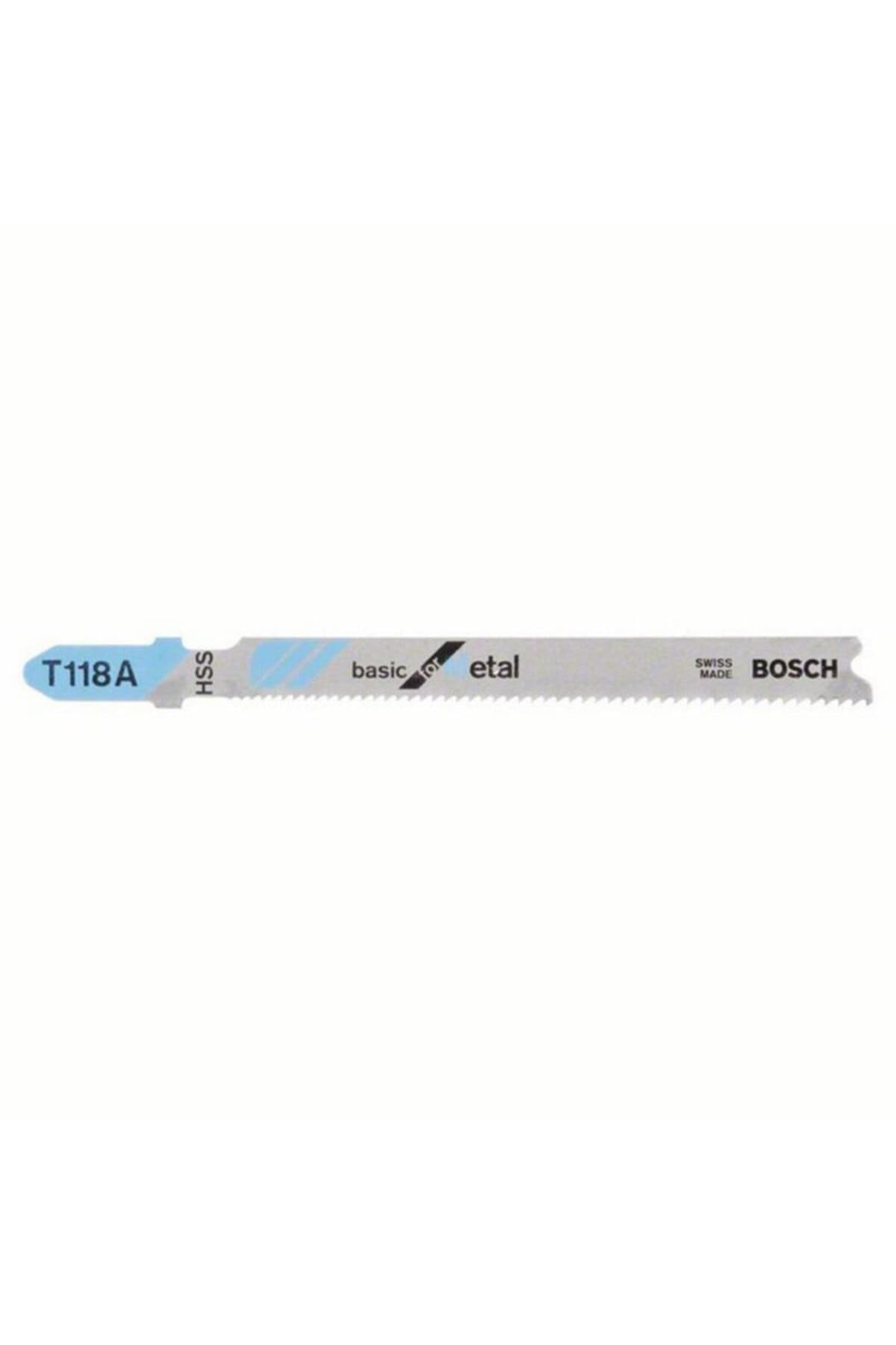 Bosch Power Tools T118A T-Shank Jigsaw Blades For Steel 17-24 Tpi (Pack Of 5) (2608631013), Blue, 16.3Cm X 0.8Cm X 2.7Cm