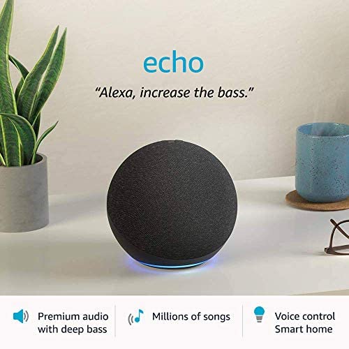 Amazon Echo (4th Gen)| Premium sound powered by Dolby and Alexa (Black)