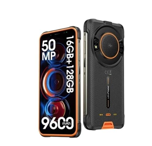 yinjieUS Armor 16S Rugged Waterproof Smartphone NFC 16GB+128GB 50MP Camera 9600mAh Android 13 Phone Global（orange）