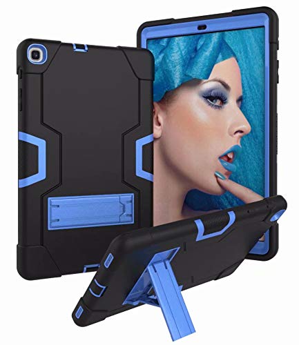 TiHen Case Samsung Tab S5E T720/T725 with Built-in Screen Protector 360° Full-body Rugged Protective Cover Silicone+PC Case With KickStand for Samsung Tab S5E T720/T725 (Black+Blue)