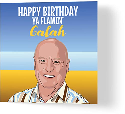 Wuzci "Happy Birthday Ya Flaming Galah Birthday Card, 150 mm Length x 150 mm Width